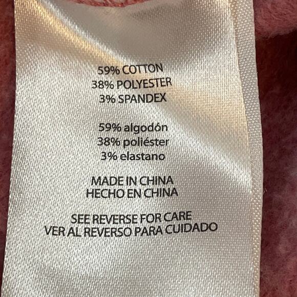 Eddie Bauer XL Full Zip Hoodie Women's Pink Cotton Blend Lightweight Sweatshirt - Picture 4 of 7